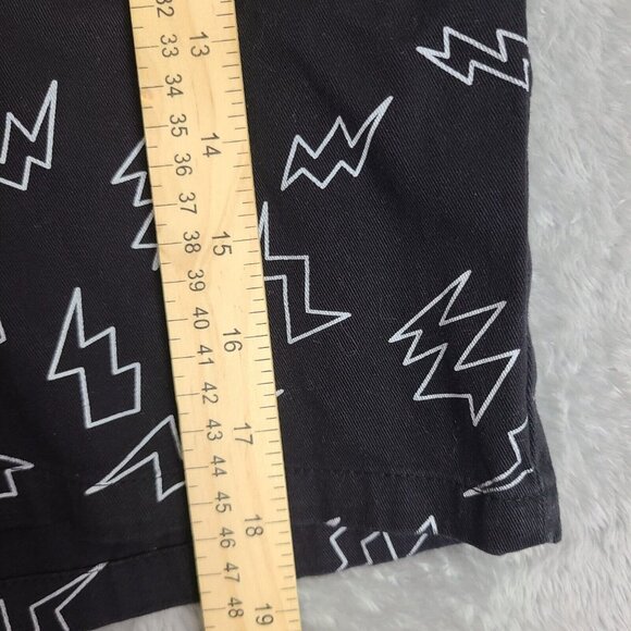 Sovereign Code Mens Shorts XL Beach Biz‎ Black Colorful Lightning Bolt Shorts - Picture 5 of 9